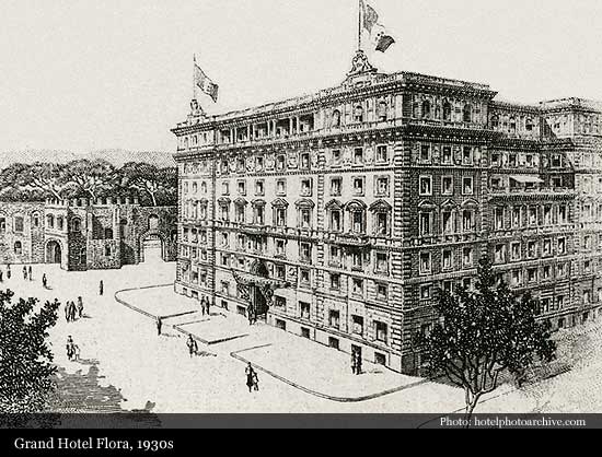 Rome Marriott Grand Hotel Flora 1907 Rome Historic Hotels Of The World Then Now