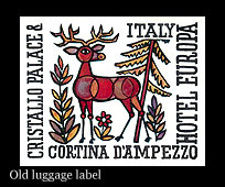 Hotel Cristallo Luggage label Cortina 
